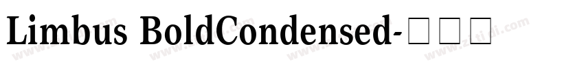 Limbus BoldCondensed字体转换